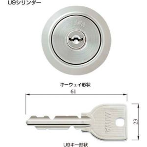 美和ロック MIWA MIWA TRLA.CY U9シリンダー LA DA用 扉厚33～41mm仕上ST
