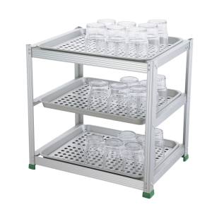 中尾アルミ製作所 ナカオ アルマイト 三段式ウォーターグラストレー 小 中尾アルミ