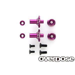 ウエルド ウエルド OD2713 アルミワンピースアクスルシャフト4mm RWDフロント用/パープル