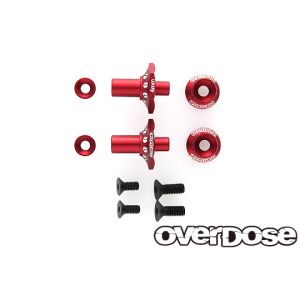 ウエルド ウエルド OD2714 アルミワンピースアクスルシャフト4mm RWDフロント用/レッド