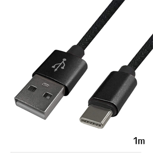 ラソス Lazos ラソス L-TC3-BK1 USB - Type C 3A ケーブル ブラック 1m