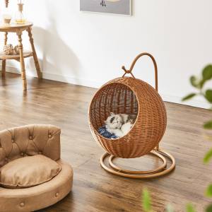 後藤家具物産 後藤家具物産 ネコちゃんの癒しの空間を与えるペット用ハンギングチェアー PET-HC-BR メーカー直送 代引不可 北海道沖縄離島不可