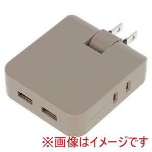 MAKER MAKER USBポート付き コンセントタップ モカ 92171