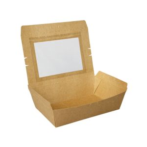 パックスタイル パックスタイル 弁当容器 クラフトパック窓付 190-130W【weeco】 1ケース(400) 00264117 メーカー直送 法人限定 代引不可 北海道沖縄離島不可