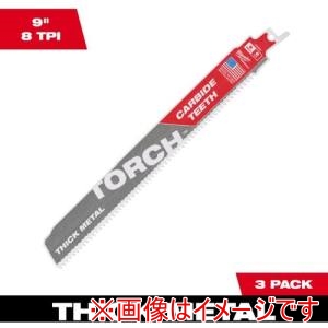 ミルウォーキー milwaukee ミルウォーキー 48-00-5302 TORCH 金工用カーバイドレシプロソーブレード 8TPI 229mm 3本パック