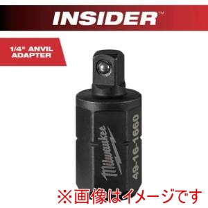 ミルウォーキー milwaukee ミルウォーキー 49-16-1660 INSIDER パススルーラチェット専用 1/4インチ 6.35mm 角 アンビルアダプター