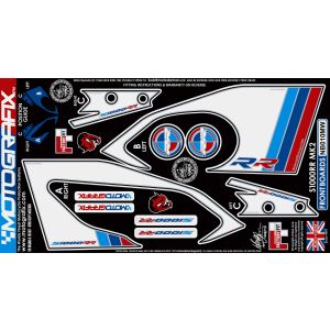 モトグラフィックス MOTOGRAFIX モトグラフィックス MT-NB010MW ボディパッド FRONT S1000RR 15-