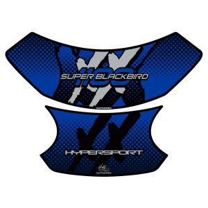 モトグラフィックス MOTOGRAFIX モトグラフィックス MT-TH020BS タンクパッド BLU/シルバー CBR1100XX BLACKBIRD 96-08