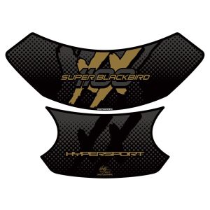 モトグラフィックス MOTOGRAFIX モトグラフィックス MT-TH020KA タンクパッド BLK/ゴールド CBR1100XX BLACKBIRD 96-08