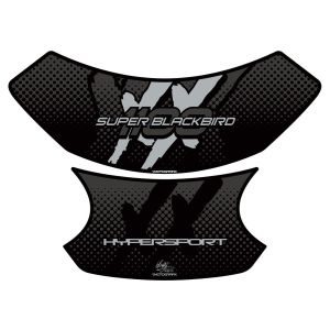 モトグラフィックス MOTOGRAFIX モトグラフィックス MT-TH020KS タンクパッド BLK/シルバー CBR1100XX BLACKBIRD 96-08