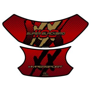 モトグラフィックス MOTOGRAFIX モトグラフィックス MT-TH020RA タンクパッド RED/ゴールド CBR1100XX BLACKBIRD 96-08