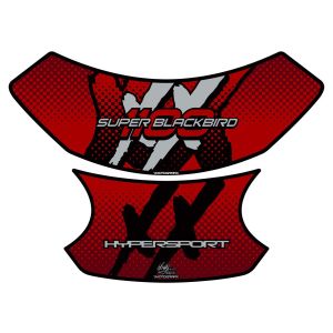 モトグラフィックス MOTOGRAFIX モトグラフィックス MT-TH020RS タンクパッド RED/シルバー CBR1100XX BLACKBIRD 96-08