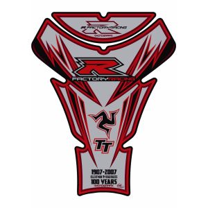 モトグラフィックス MOTOGRAFIX モトグラフィックス MT-TS030SR タンクパッド SLV/レッド GSX-R1000 17-