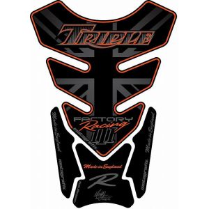 モトグラフィックス MOTOGRAFIX モトグラフィックス MT-TT014KO タンクパッド BLK/ORG TRIUMPH Speed Triple R