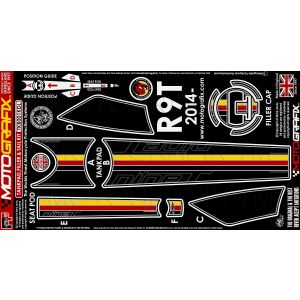 モトグラフィックス MOTOGRAFIX モトグラフィックス MT-TKB001KDL ボディパッド TANK&SEAT KIT BMW R Nine T 14-18