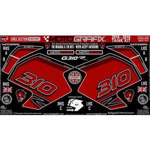 モトグラフィックス MOTOGRAFIX モトグラフィックス MT-KB025RK ボディパッド KNEE BMW G310R 16-19