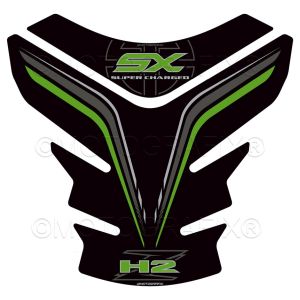 モトグラフィックス MOTOGRAFIX モトグラフィックス MT-TK030KG タンクパッド BLK/GRY/GRN H2 SX 18-22