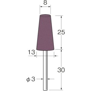 日本精密機械工作 リューター R3331 軸付グリーンカーボランダムゴム砥石外径 mm :8粒度 # :46 日本精密機械工作