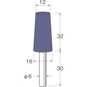 日本精密機械工作 リューター R3622 軸付グリーンカーボランダムゴム砥石外径 mm :12粒度 # :90 日本精密機械工作
