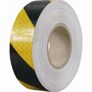 セーフラン セーフラン 14357 高輝度反射テープ 黄黒 幅50mm×50m