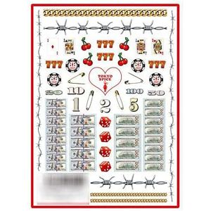 イングカワモト イングカワモト ツメキラ ネイルシール BritneyTOKYO プロデュース6 Vegas Baby! マルチカラー 1枚 NN-BTK-118