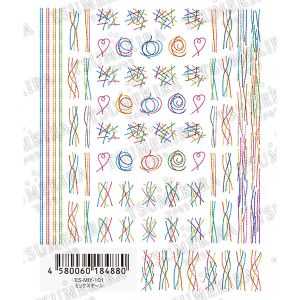 イングカワモト イングカワモト ツメキラ es ネイルシール ミックスヤーン マルチカラー ES-MIY-101