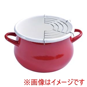 コージークック コージークック ホーローミニ天ぷら鍋 16cm レッド