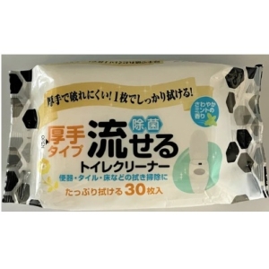 ヒラノトレーディング ヒラノトレーディング 厚手流せるトイレクリーナー 30P