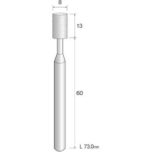 ミニター ミニモ Minimo ミニター ミニモ JA3122 精密砥石 WA砥粒 100 φ8 5本入