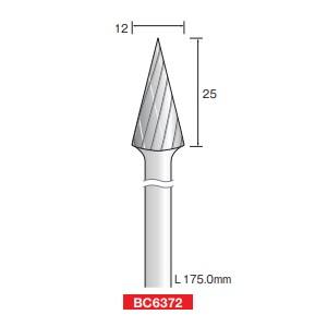 ミニター ミニモ Minimo ミニター ミニモ BC6372 ロングシャフト超硬カッター スパイラルチップブレーカーカット φ12 1本