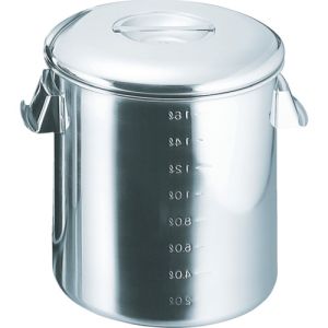 スギコ産業 SUGICO スギコ産業 SH4612D 18-8 目盛付 深型 キッチンポット 内蓋式 120x120