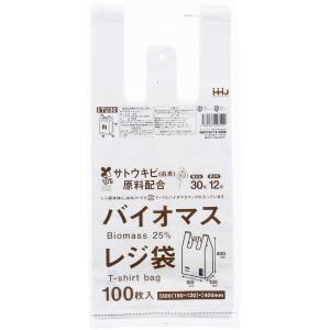 ハウスホールドジャパン ハウスホールドジャパン バイオマスレジ袋 西日本30号 東日本12号 Sサイズ 100枚入 TU30