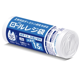 ハウスホールドジャパン ハウスホールドジャパン ロールレジ袋 Lサイズ 25L 15枚入 RR25
