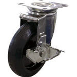 ユーエイキャスター YUEI ユーエイキャスター SUS-NRJ-150S ステンレスキャスターシングルS付自在車 150径ナイロンホイルゴム車輪