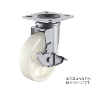 ユーエイキャスター YUEI ユーエイキャスター SUS-NJ-200S ステンレスキャスターシングルS付自在車 200径ナイロン車