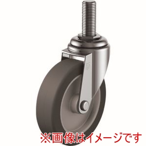 ユーエイキャスター YUEI ユーエイキャスター ET-100EL-M12-35 ねじ込み式 自在 キャスター エラストマー 車輪径100mm Eタイプ ET型 ネジ寸法M12×35ピッチ1.75