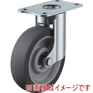 ユーエイキャスター YUEI ユーエイキャスター EF-65ELSB プレート式 自在 キャスター エラストマー 車輪径65mm SILENTタイプ EF型 取付寸法56×28