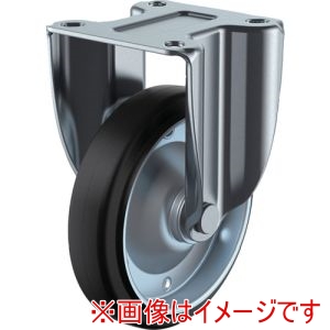 ユーエイキャスター YUEI ユーエイキャスター WK2-125-P プレート式 固定 キャスター ゴム 車輪径125mm Jタイプ K2型 取付寸法112×53 100×56