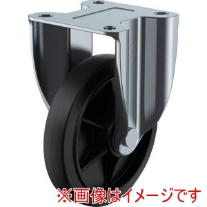 ユーエイキャスター YUEI ユーエイキャスター NWRK2-125 プレート式 固定 キャスター ゴム 車輪径125mm Jタイプ K2型 取付寸法112×53 100×56