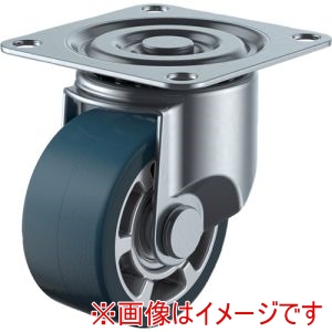 ユーエイキャスター YUEI ユーエイキャスター CAL-HG-65AU プレート式 自在 低床キャスター ウレタン 車輪径65mm Hタイプ CAL-HG型 取付寸法71×71
