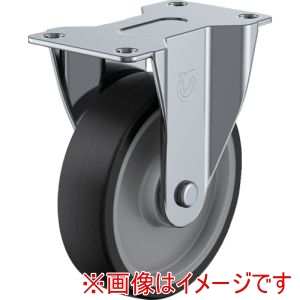 ユーエイキャスター YUEI ユーエイキャスター ER-100NRB プレート式 固定 キャスター ゴム 車輪径100mm Eタイプ ER型 取付寸法82×40