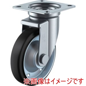 ユーエイキャスター YUEI ユーエイキャスター WEJ-100 プレート式 自在 キャスター 導電ゴム 車輪径100mm Jタイプ J型 取付寸法74×74 67×67