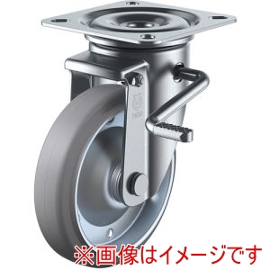 ユーエイキャスター YUEI ユーエイキャスター PMS-150WBLB R -G プレート式 自在 キャスター グレー 150mm PMタイプ PMS-LB R 型 取付寸法94×94 87×87