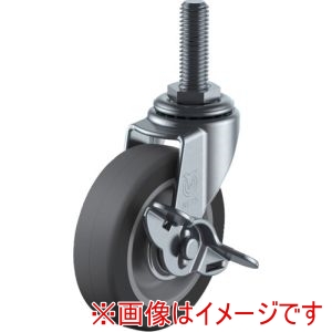 ユーエイキャスター YUEI ユーエイキャスター LT-75ELS-W3/8-14 ねじ込み式 自在 キャスター エラストマー 車輪径75mm Lタイプ LT-S型 ネジ寸法W3/8×14山数16