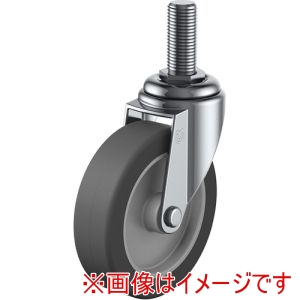 ユーエイキャスター YUEI ユーエイキャスター ET-100EL-UNF1/2-25 ねじ込み式 自在 キャスター エラストマー 車輪径100mm Eタイプ ET型 UNF1/2×25山数20