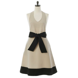 アームボーテ Amebaute アームボーテ ローブエプロン エレガントベージュ&ブラック