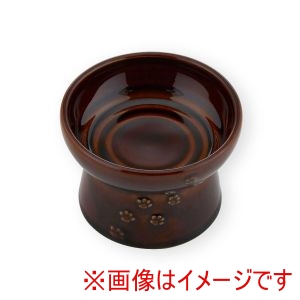 猫壱 neco ichi 猫壱 猫用 脚付フードボウル 日本製 ブラウン neco ichi