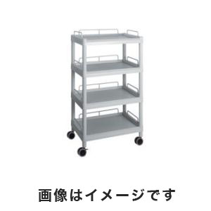 アズワン  AS ONE アズワン モバイルイージーカート トールタイプ/ワイド32 グレー 4段 ガード枠あり 3-6643-09 ME32J