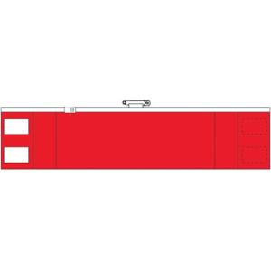 ユニット UNIT ユニット 848-42A ファスナー付腕章 赤 差し込み式 軟質ビニール 90X420