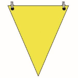 ユニット UNIT ユニット 372-60 三角旗 黄無地 ターポリン 300×260mm